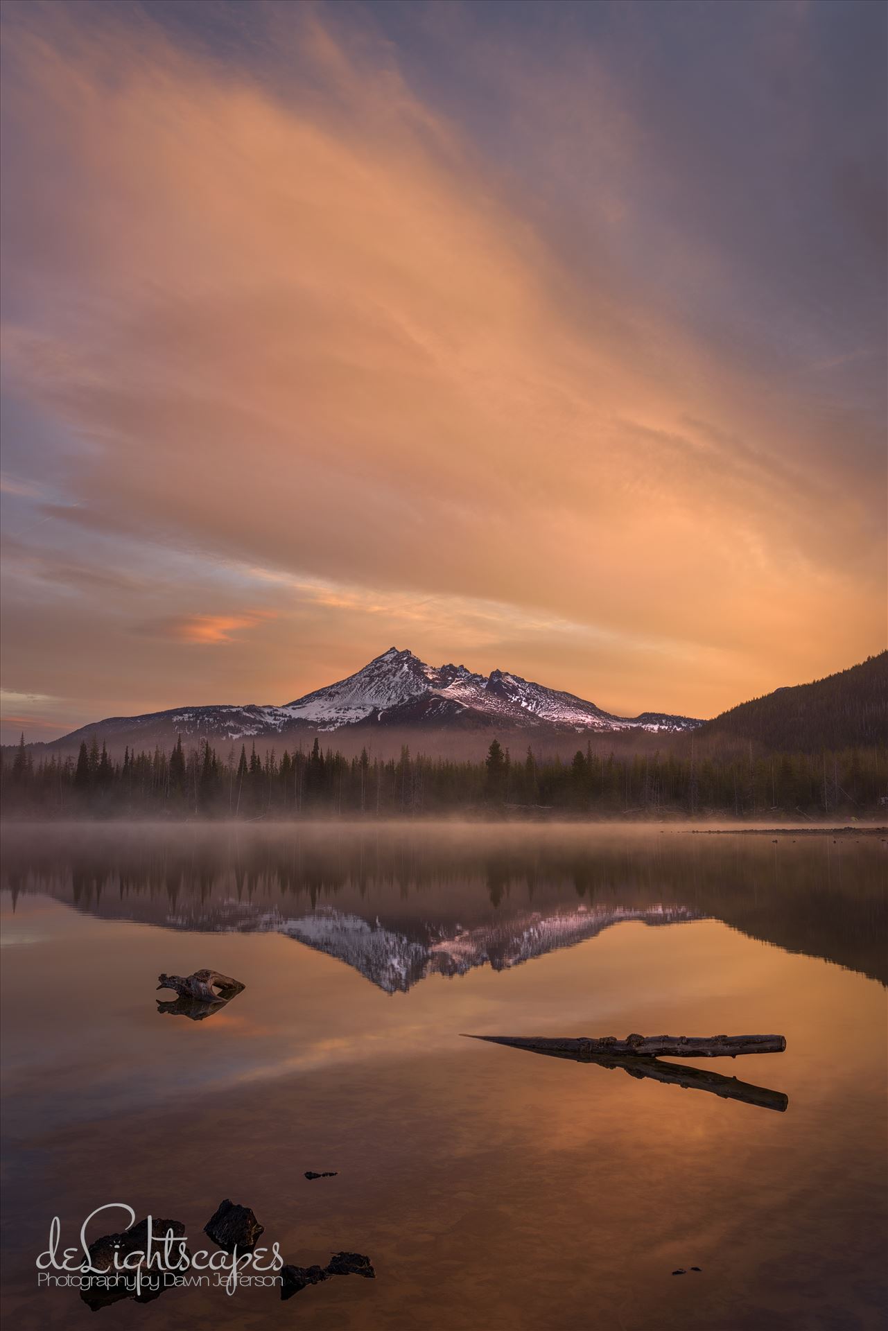 Sparks Lake in Fall - Sparks Lake in Oregon on a brisk morning by Dawn Jefferson