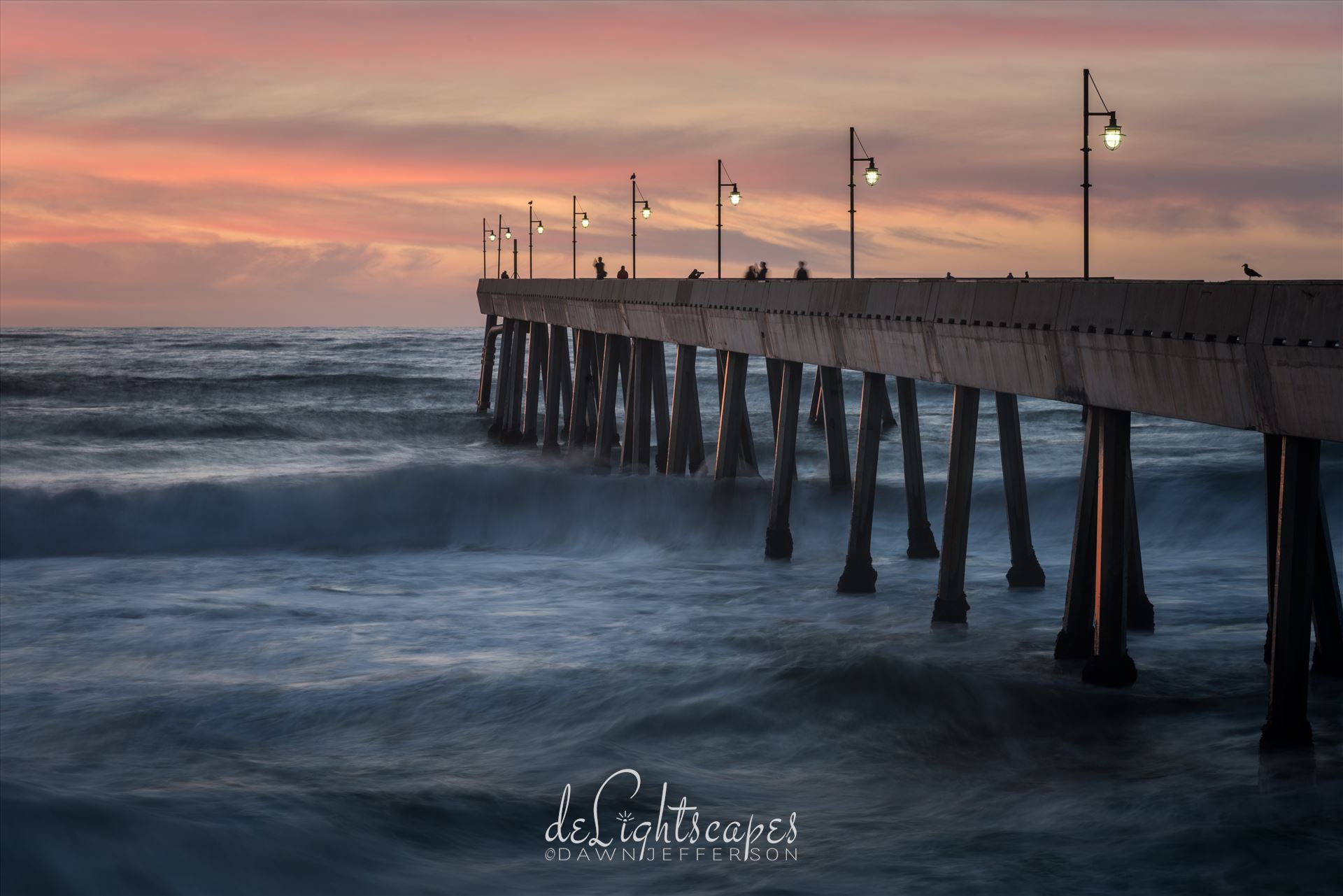 Pacifica Pier at Twilight -  by Dawn Jefferson