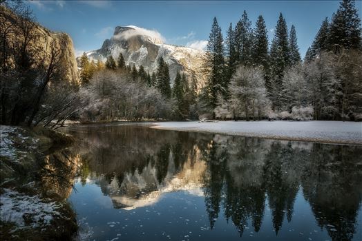 Reflecting on Half Dome in Winter - Yosemite National Park in winter is magical, especially when you can catch Half Dome reflecting so nicely on the Merced River.