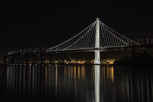 Color Guard - The Bay Bridge and the port of Oakland reflecting on the San Francisco bay.