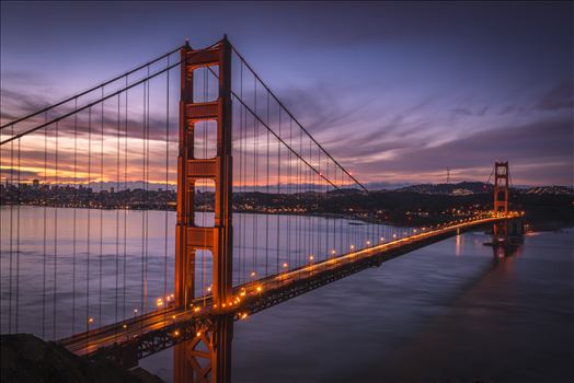 Dawn at the Golden Gate - The Golden Gate Bridge as the sun begins to rise.